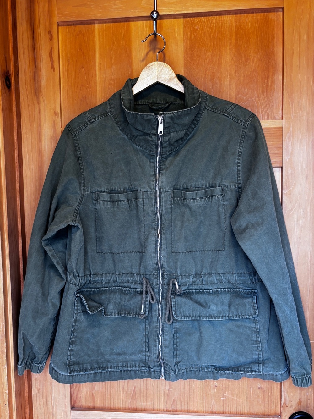 Vintage Old Navy Dark Olive Utility Zip-Up Jacket